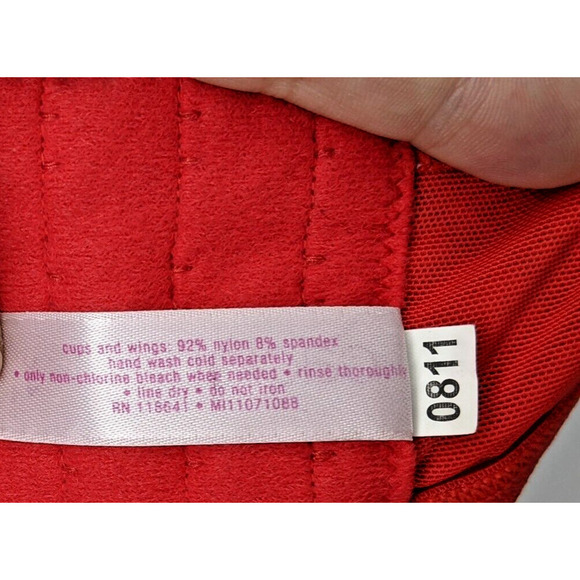 Lane Bryant Cacique Bra 44C Lightly Lined Plunge Red Blue Green Plaid - Picture 5 of 7